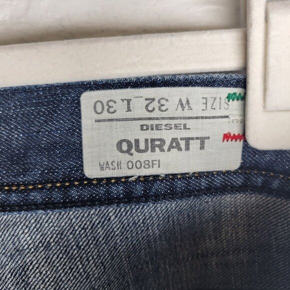 Diesel Men's Size 32 x 28 Jeans Quratt Button Fly - Picture 3 of 5